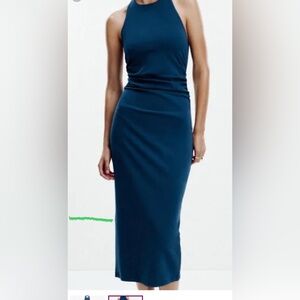 Zara teal Midi Dress
